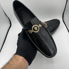 Slide leather loafers 12