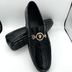 Slide leather loafers 12
