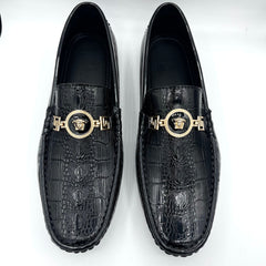 Slide leather loafers 12